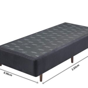 somie uni azul marinho liso solteiro 096x203x37cm 9836