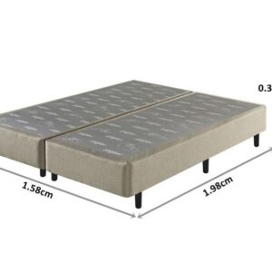 somie uni bege esmeralda queen 158x198x37cm 9294