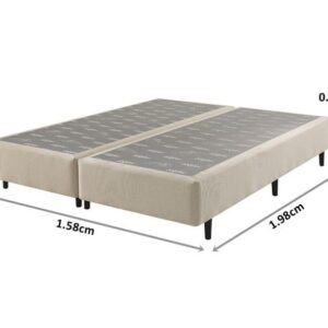 somie uni champanhe liso queen 158x198x37cm 9398