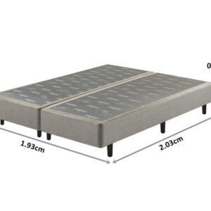 somie uni cinza chumbo liso king 193x203x37cm 8879