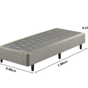 somie uni cinza chumbo liso solteiro 088x188x37cm 8880