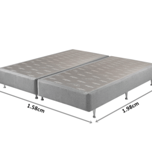 somie uni cinza prata queen 158x198x37cm 4028