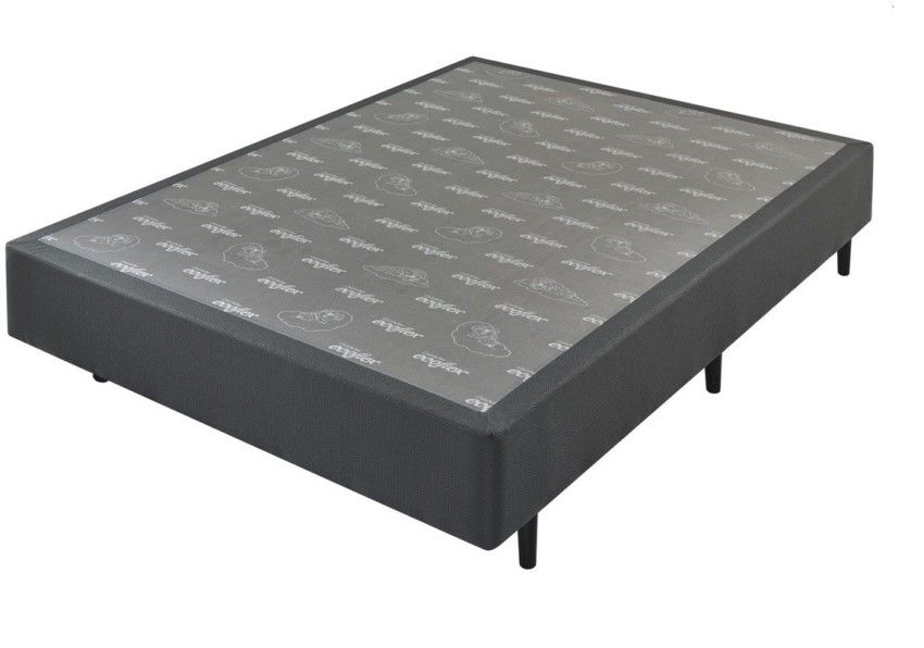 Somiê UNI Linho Grafite Casal 138x188x37cm 1 somie uni linho grafite casal