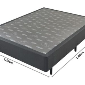 Somiê UNI Linho Grafite Casal 138x188x37cm 3 somie uni linho grafite casal 138x188x37cm 2431