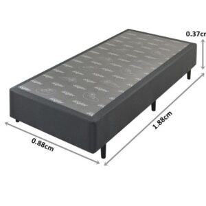 somie uni linho grafite solteiro 088x188x37cm 7761