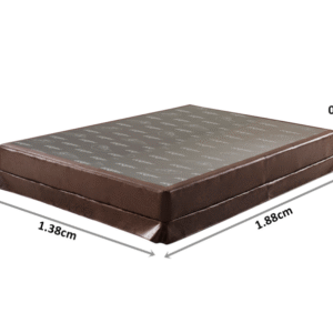 somie uni marrom liso com saia casal 138x188x34cm 1646