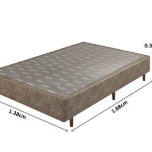 Somiê UNI Marrom Mescla Liso Casal 138x188x37cm 3 somie uni marrom mescla liso casal 138x188x37cm 3322