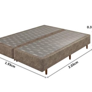 somie uni marrom mescla liso king 193x203x37cm 1254