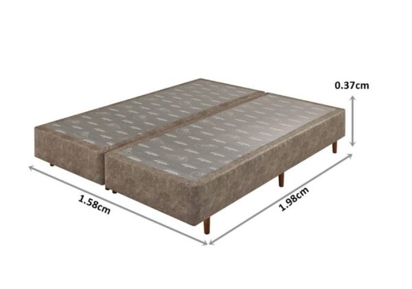 somie uni marrom mescla liso queen 158x198x37cm 7274 1