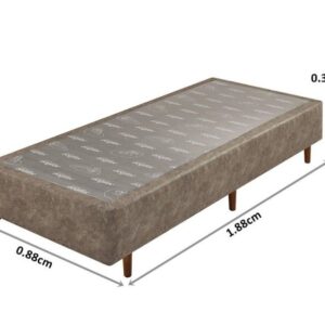 somie uni marrom mescla liso solteiro 088x188x37cm 1584