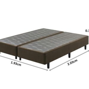 somie uni marrom veludine liso king 193x203x37cm 2627