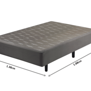 Somiê UNI Veludine Cinza Liso Casal 138x188x37cm 3 somie uni veludine cinza liso casal 138x188x37cm 2398