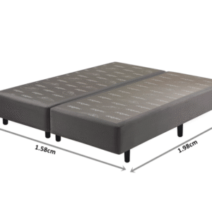 somie uni veludine cinza liso queen 158x198x37cm 9906
