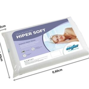 travesseiro espuma hiper soft branco 060x040x12cm 2496