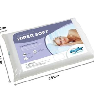 travesseiro espuma hiper soft branco 065x045x12cm 4358