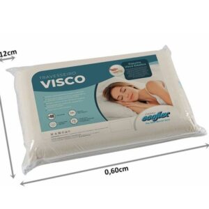 travesseiro espuma visco elastico d40 060x040x12cm 6017
