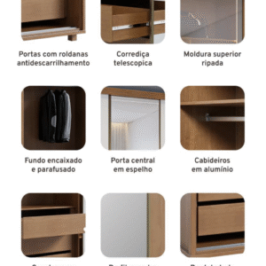 Guarda-roupas Premium 03 Portas de Correr 2,66m 100% MDF Freijó 11 Captura de Tela 2025 11 05 as 11.28.13