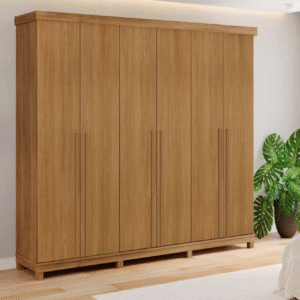 Guarda-roupas Mondrian 06 portas de giro Slow-Motion 2,63m 100% MDF