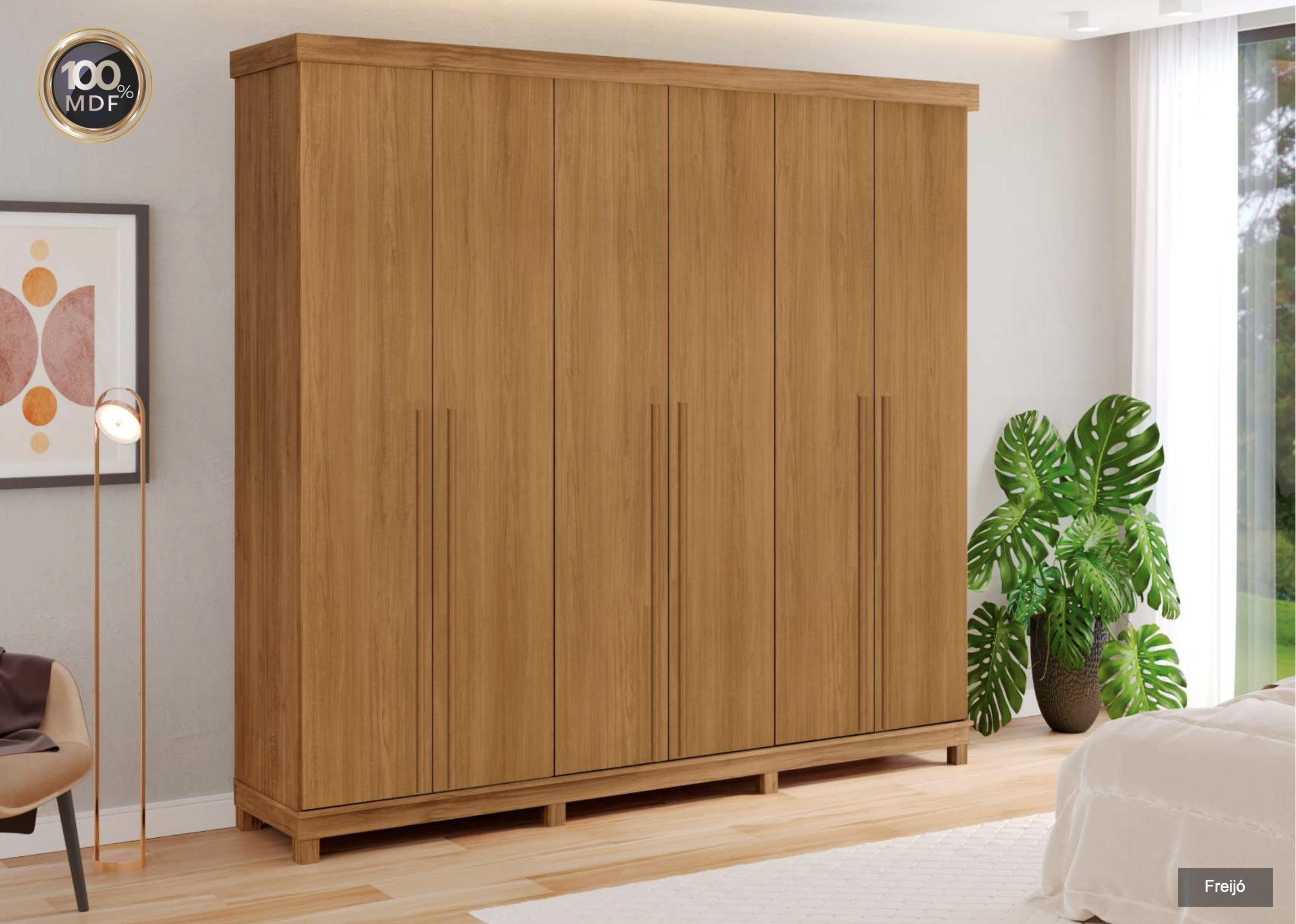 Guarda-roupas Mondrian 06 portas de giro Slow-Motion 2,63m 100% MDF 1 Captura de Tela 2025 11 05 as 11.52.19